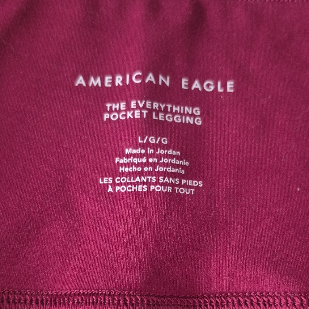 American Eagle Burgundy Leggings Large